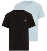 Calvin Klein T-shirt - 2-pack - Minne Blue/Svart