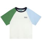 Kenzo T-shirt - Ivory m. GrÃ¶n/LjusblÃ¥