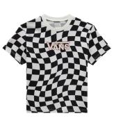 Vans T-shirt - Skev 66 Check Crew - Black/Marshmallow