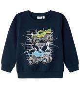 Name It Sweatshirt - NmmFaustin Monsterjam - Dark Sapphire