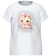 Name It T-shirt - NmfVotea - Bright White/Unicorn