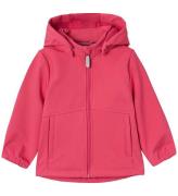 Name It Softshelljacka m. Fleece - NmfAlfa08 - Carmine m. Magi