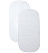 Shnuggle Dra-PÃ¥-Lakan - 2-pack - 120x60 cm - LuftsÃ¤ng - GrÃ¥/Vit