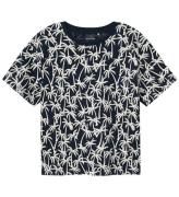 Name It T-shirt - NkmValther - Dark Sapphire/Palms