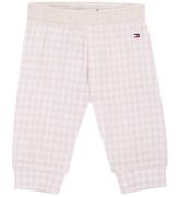 Tommy Hilfiger Leggings - Gingham - White/Rosa Check