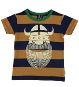 DanefÃ¦ T-shirt - Dane Rainbow Ringer - Grey Marine/Golden Honey