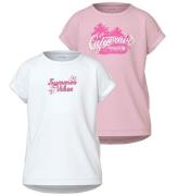 Name It T-shirt - NkfViolet - 2-pack - Parfait Pink/Bright White