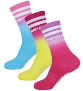 Impala Strumpor - Stripe Strumpa - 3-pack - BlÃ¥/Gul/Rosa