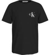 Calvin Klein T-shirt - BrÃ¶stmonogram - Ck Black