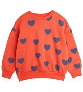 Mini Rodini Sweatshirt - Hearts Aop - Röd