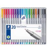 Staedtler Tuschpennor - 20 st. - Triplus Fineliner - 0,3 mm