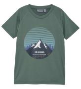 Color Kids T-shirt - Polyester - Dark Forest m. Tryck