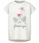 Name It T-shirt - NmfVigea - Bright White/Flamingo