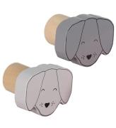 Smallstuff 2-pack Knoppar - Hund - Ã?5 cm - MÃ¶rkgrÃ¥/LjusgrÃ¥