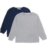 Minymo Sweatshirt - 2-pack - Gråmelerad