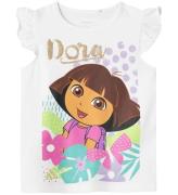 Name It T-shirt - NmfMulsa Dora - Bright White m. Glitter