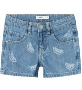 Name It Shorts - NkfRose - Denim Blue/CITRUS