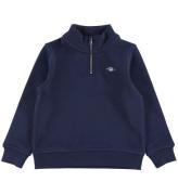 GANT Sweatshirt - Shield Halv zip - Evening Blue