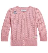 Polo Ralph Lauren Cardigan - Stickad - Kittlade Rosa m. Blommor