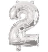 Decorata Party Folieballong - 95cm - Nr 2 - Silver