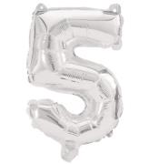 Decorata Party Folieballong - 86cm - Nr 5 - Silver