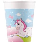 Decorata Party Kartongmugg - 8-pack - 200 ml - Unicorn