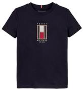 Tommy Hilfiger T-shirt - Flagga Broderad - Desert Himmel