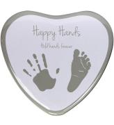 Dooky Hand- och fotavtrycksset - Happy Hans 2D Heart - Silver