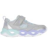 Skechers Skor m. Ljus - Twisty Glow - Silver/Multi