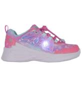 Skechers Skor m. Ljus - Wing Brites - Rosa/Turquoise