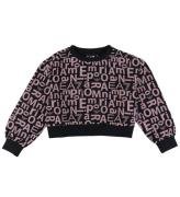 EA7 Sweatshirt - Beskuren - Fancy Black/Gammalrosa