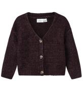 Name It Cardigan - Stickad - NmfNetrille - Plum Perfekt m. HÃ¥lmÃ¶