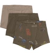 Minymo Boxershorts - 3-pack - Matsal m. Arbetsbilar