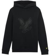 Lyle & Scott Hoodie - Grafisk Ã¶rn - Jet Black