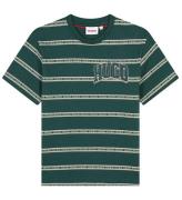 HUGO T-shirt - Green Stone/Beigerandig