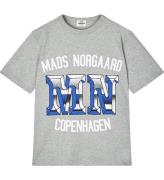 Mads NÃ¸rgaard T-shirt - Theo - Light Grey Melange