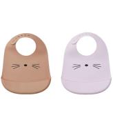 Liewood Haklappar - Silikon - 2-pack - Tilda - CAT Light Lavende