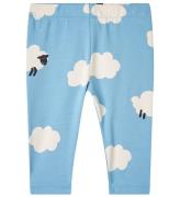 Stella McCartney Kids Leggings - LjusblÃ¥/Vit m. Moln/FÃ¥r