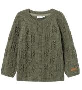 Name It Cardigan - Ull - Stickad - NmmWrilla - GlÃ¶ggbasilika