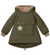 Mini A Ture Vinterjacka - Babywen Fleece - Olive Natt