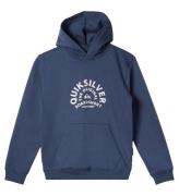 Quiksilver Hoodie - Grafik - Dammig MarinblÃ¥ m. Vit