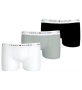 Tommy Hilfiger Boxershorts - 3-pack - Black/Myra Silver/White