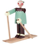 Kay Bojesen TrÃ¤figur - SkidÃ¥kare boj - Pojke 16 cm - GrÃ¶n