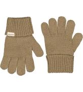 MarMar Handskar - Stickad - Aska - Ull/Bomull - Khaki