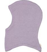 MarMar Balaclava - Stickad - Abel - Dubbel - Ull/Bomull - Purple