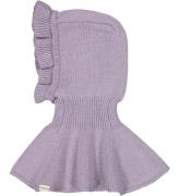 MarMar Balaclava - Stickad - Amira - Enkel - Ull/Bomull - Purple