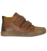 Pom Pom Skor - Sneakers Velcro - Dark Camel