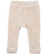 Joha Leggings - Stickad - Ull - Creme