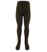 Molo Strumpbyxor - Glitter Rib Tights - Deep Oak