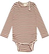 Petit Piao Body L/æ - Rib - Modal - Dark Cherry/Dark Off White